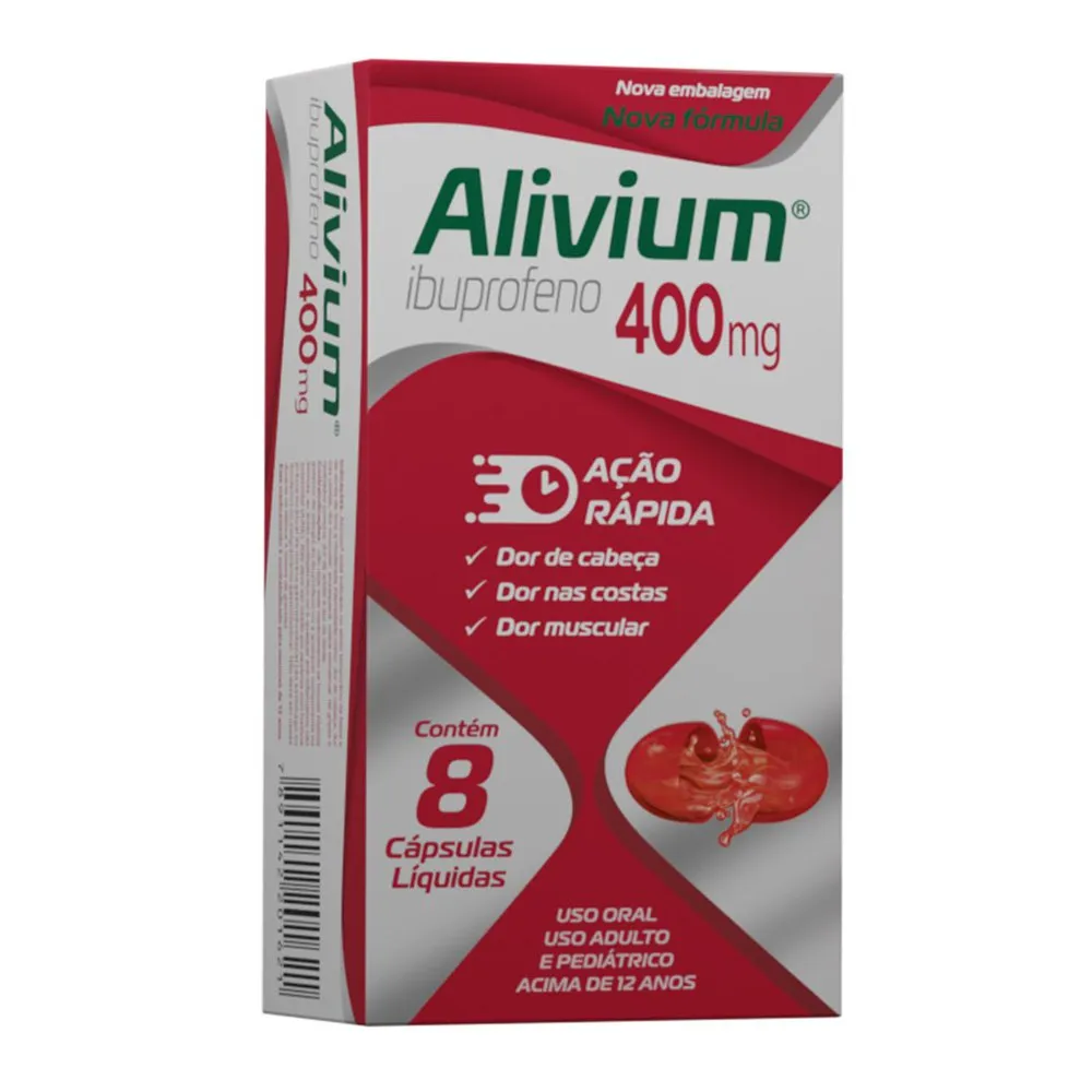 Alivium Ibuprofeno 400mg 8 Cápsulas Líquidas